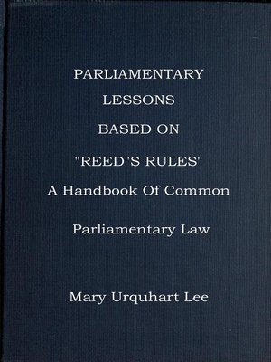 cover image of Parliamentary Lessons